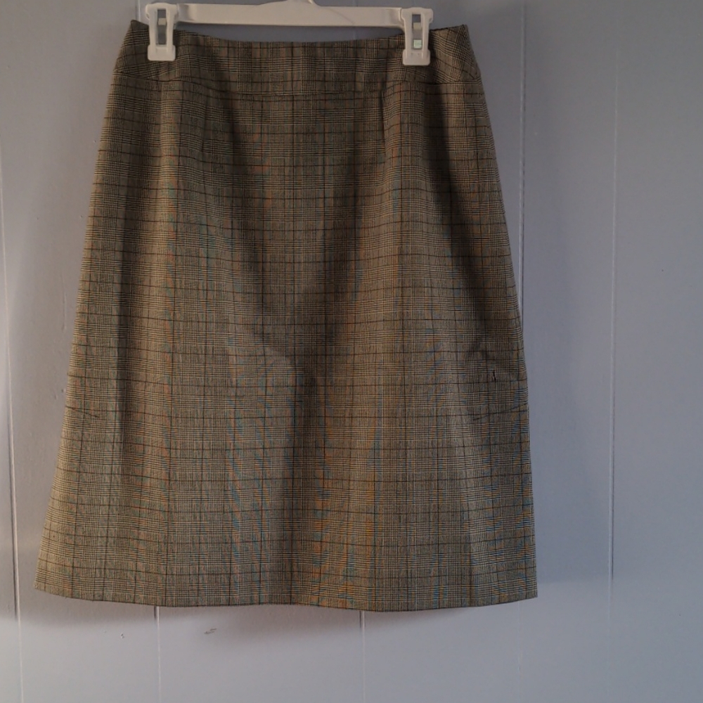 Vintage plaid pencil skirt
